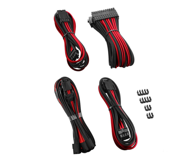 CableMod Pro ModMesh 12VHPWR Cable Extension Kit - Czarno/Czerwony CM-PCAB-16P3KIT-NKKR-3PK-R-SS - 1142589 - zdjęcie